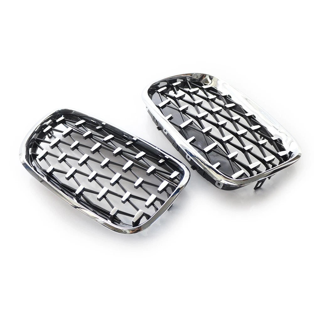 Diamond Style Chrome Front Kidney Grille for BMW X5 E70 X6 E71 (2007–2013)