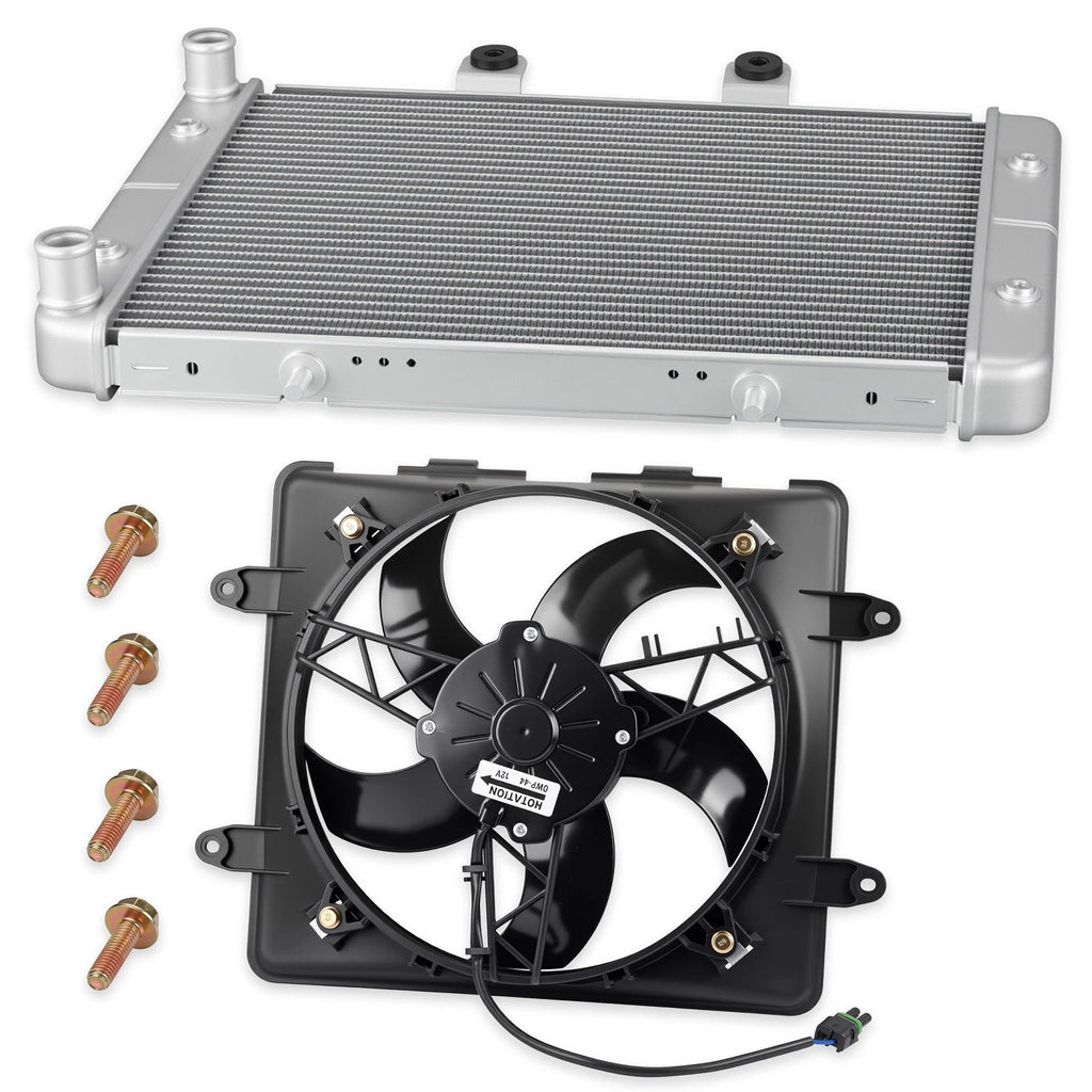 Aluminum Radiator & Cooling Fan for Polaris Sportsman 700 (2002–2006)