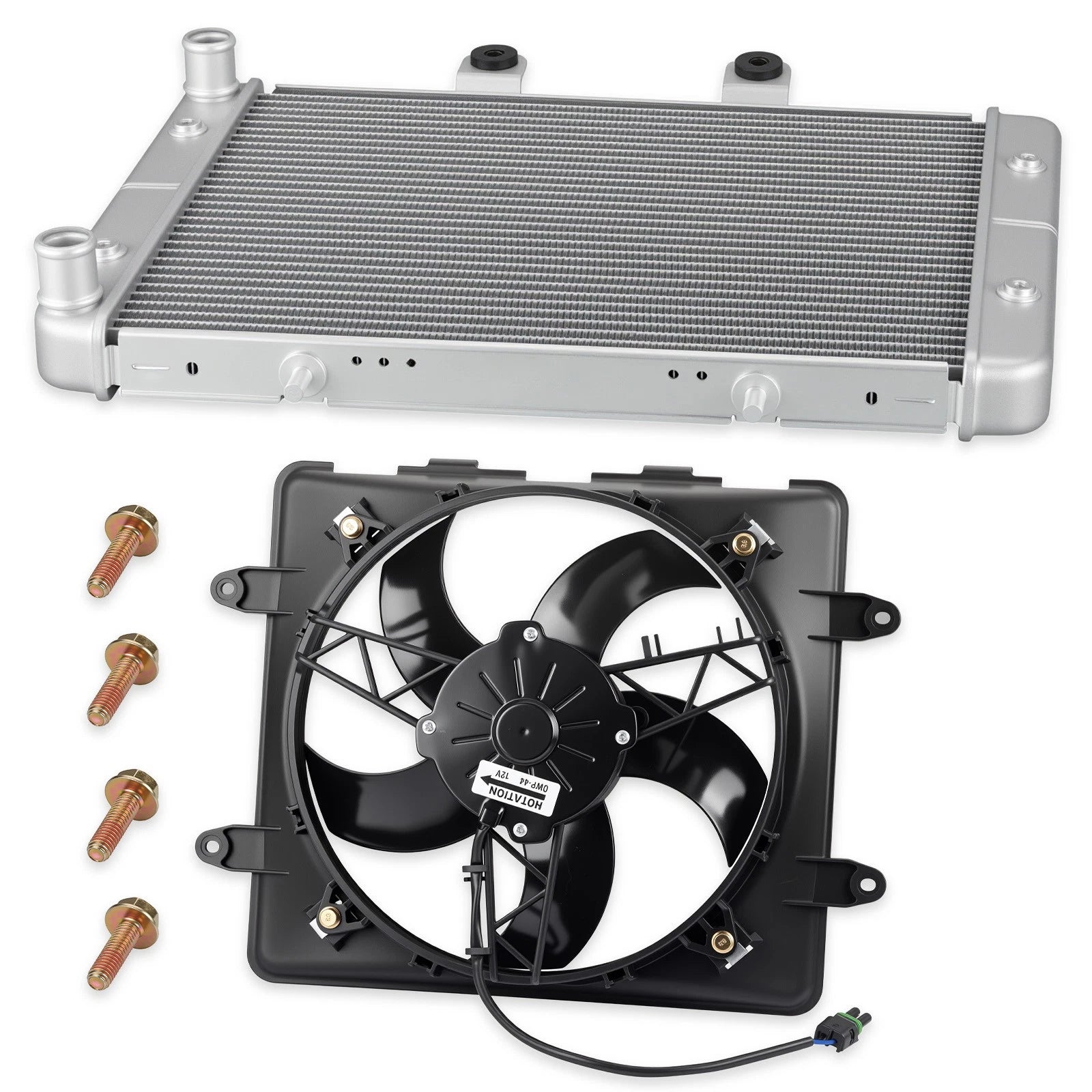 Aluminum Radiator & Cooling Fan for Polaris Sportsman 700 (2002–2006)