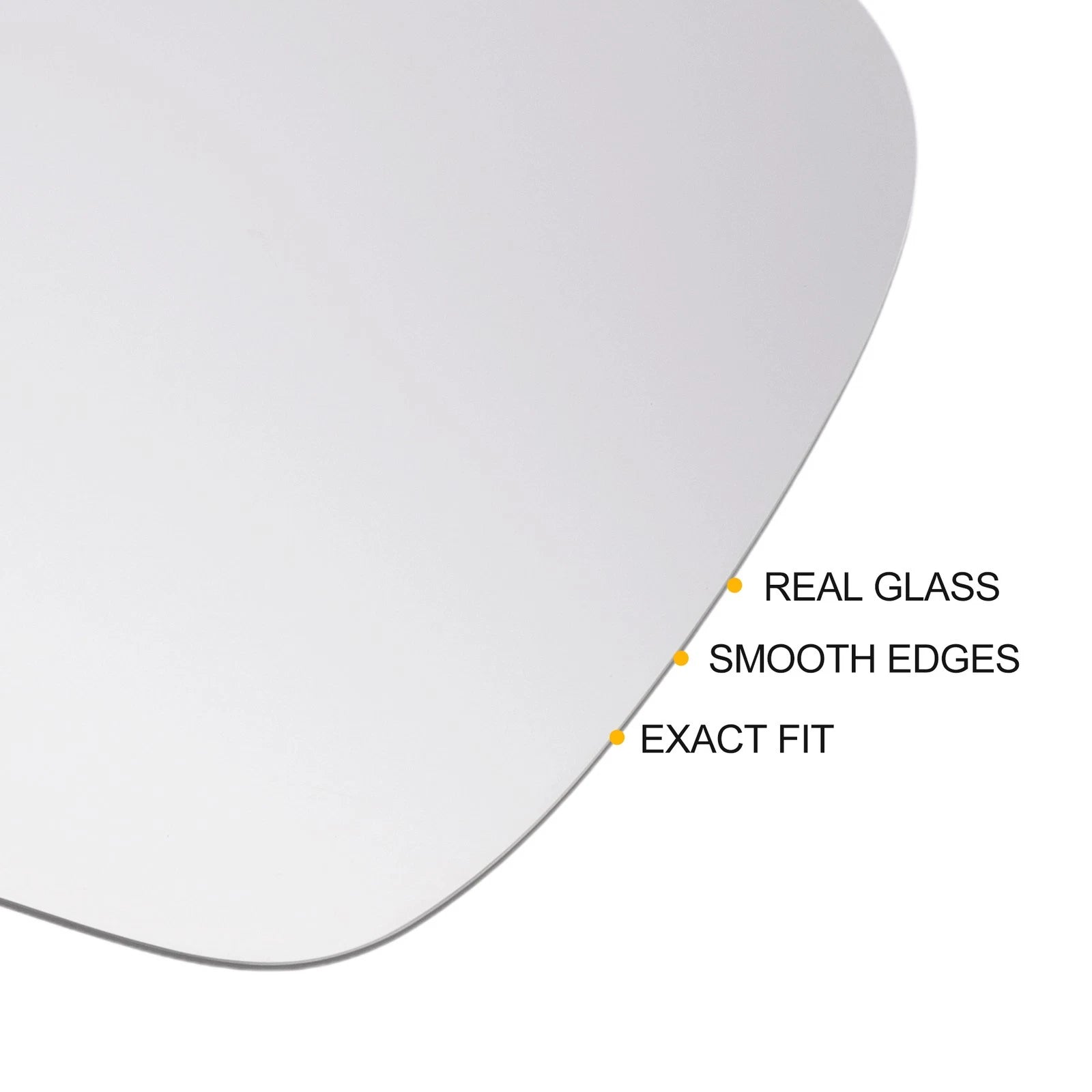 Left Heated White Mirror Glass for SEAT Altea (2007–2018)