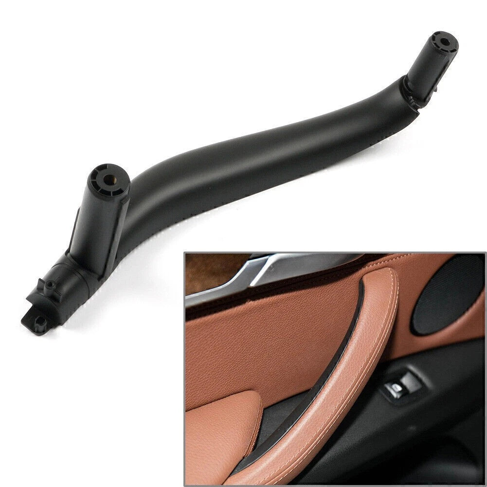 Left Inner Door Pull Handle Trim Cover for BMW X5 X6 (2014–2019) Black ABS