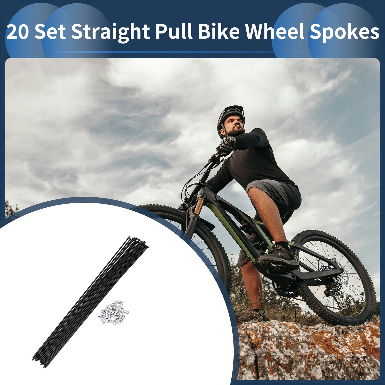Spoke Set Straight Pull 259mm for 20in Bike Wheel (2000–2026)