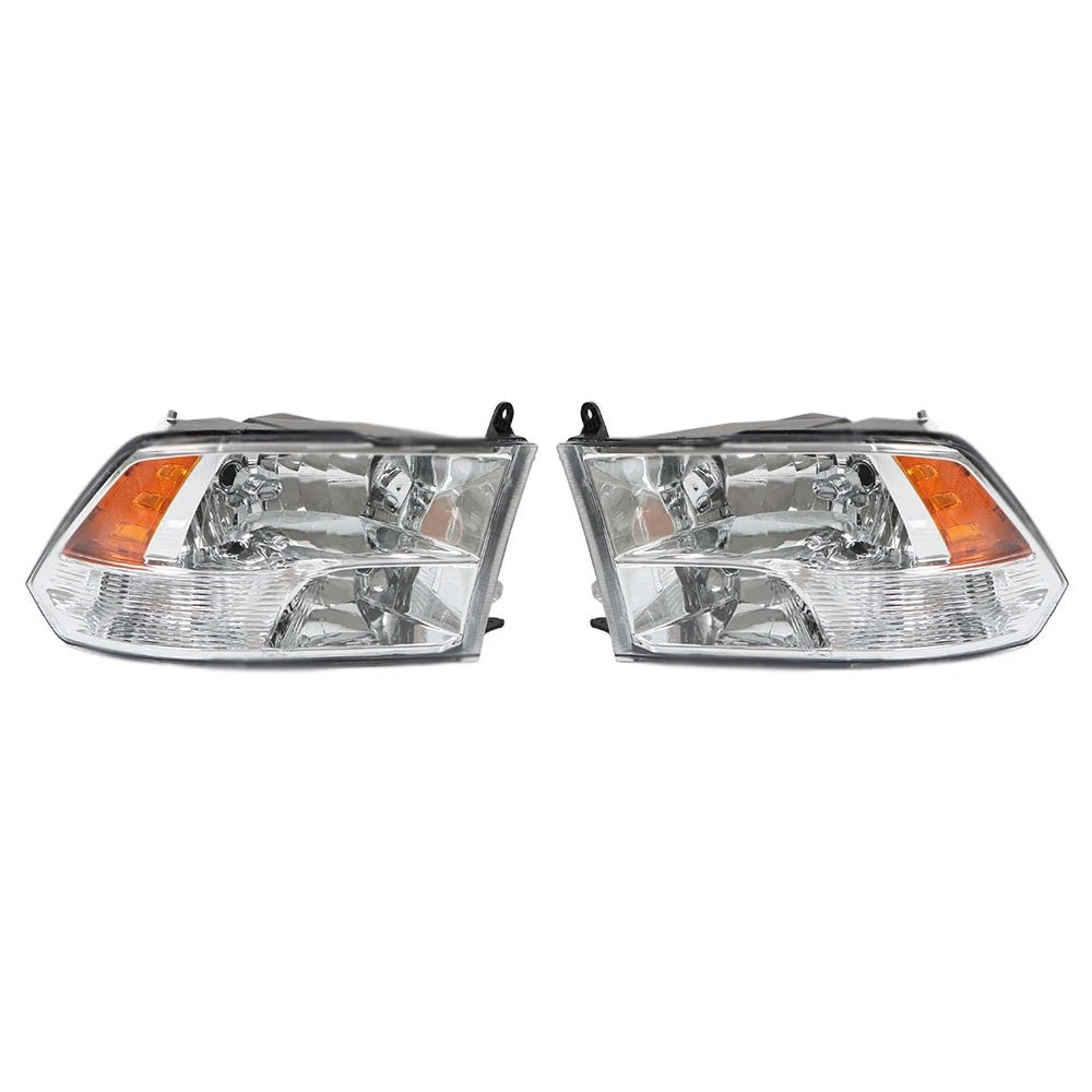 Pair Headlights for Dodge Ram 1500 2500 3500 (2009–2018) Halogen Right+Left