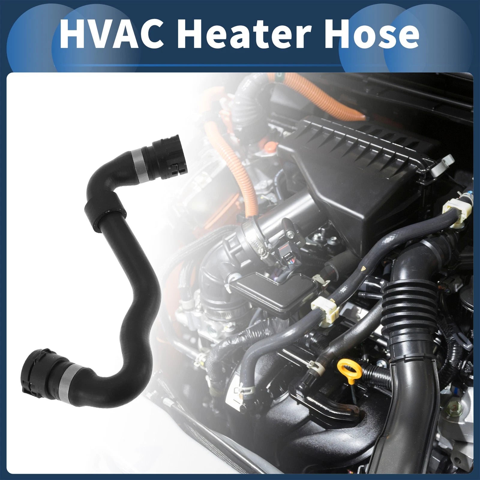 HVAC Heater Hose Replacement for BMW X5 3.0i (2001–2006) Rubber Black