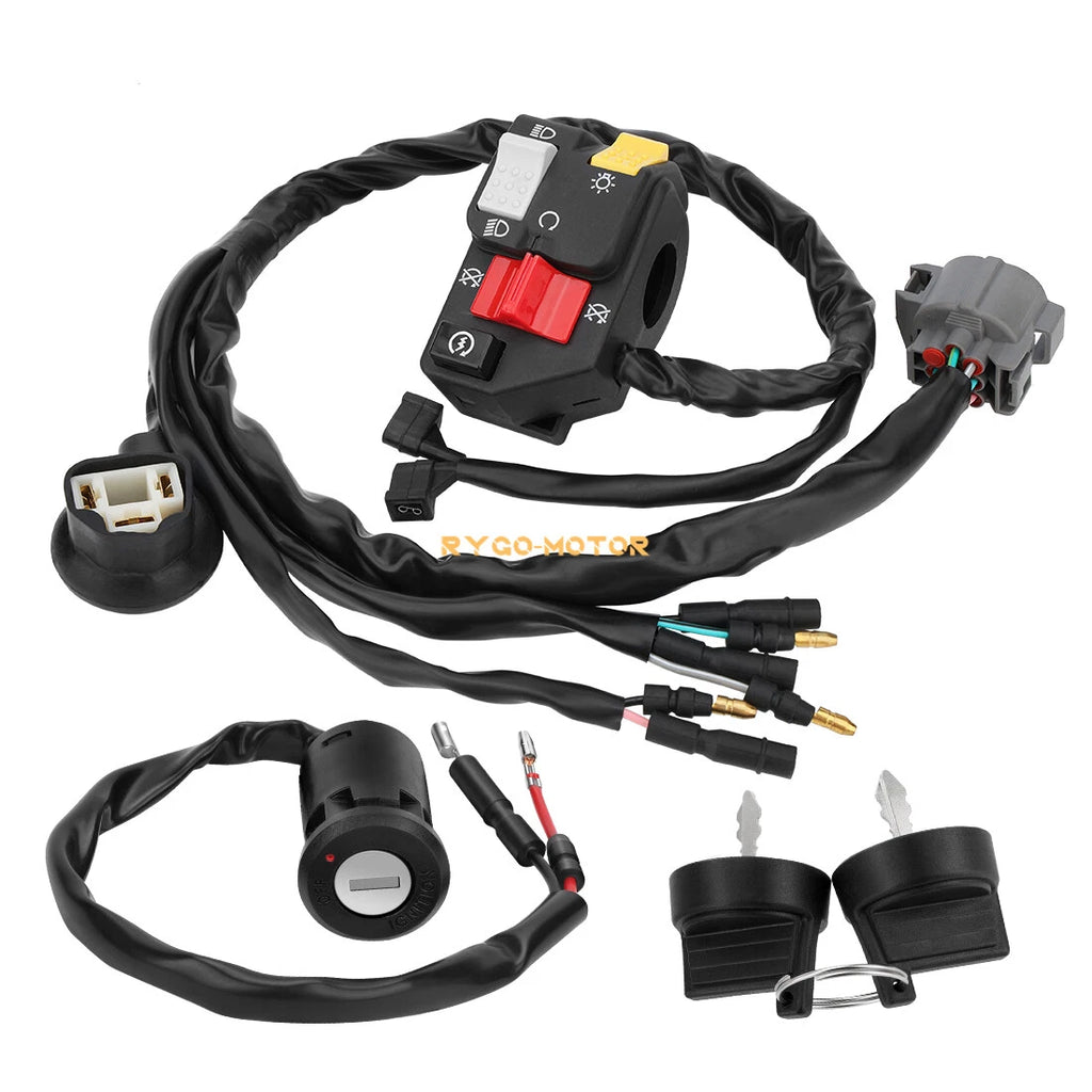 Handlebar & Key Switch for Honda TRX300EX 300EX Sportrax 300 2x4 (1993–2006)