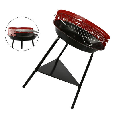 Charcoal Grill Round 35 cm with Protective Foot and Wind Cover