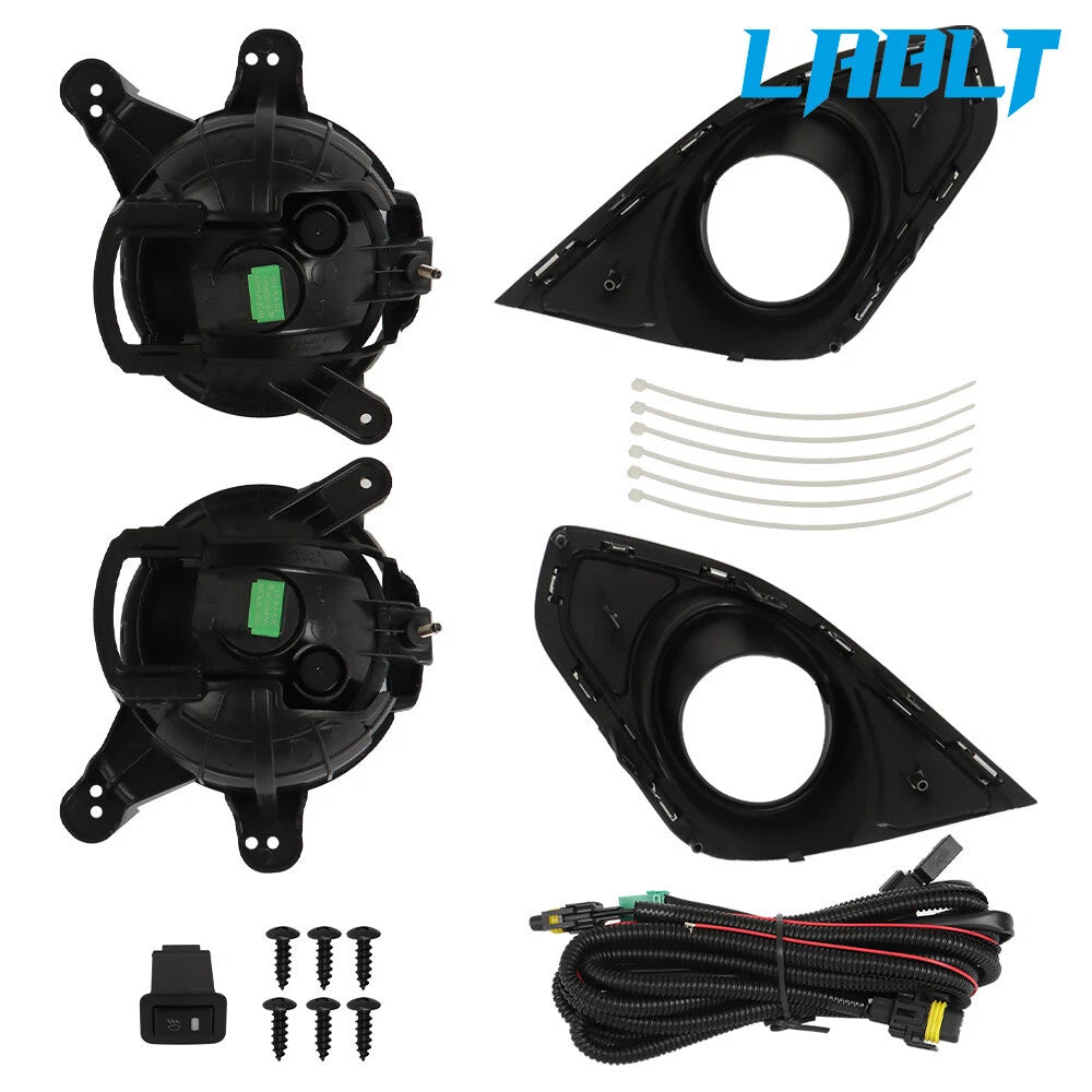 Front Fog Lights Lamps w/Switch for Chevy Spark (2013–2015)