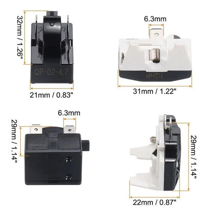 47 Ohm PTC Starter Relay 3 Pin for Refrigerator Compressor
