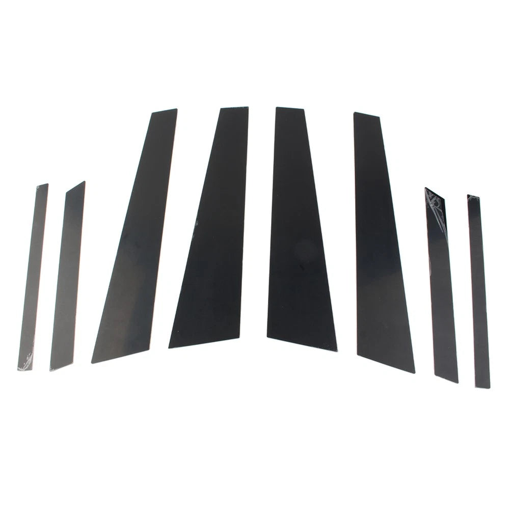 8x Black Door Window Column B C Pillars Posts Cover Trims For BMW X6 E71 09-14