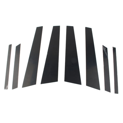 8x Black Door Window Column B C Pillars Posts Cover Trims For BMW X6 E71 09-14