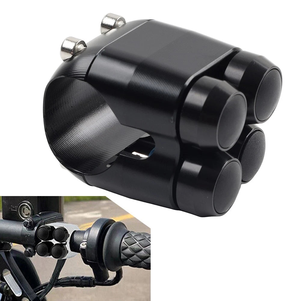1" Handlebar Horn Turn Signal Light Control Switch Black for Harley Bobber