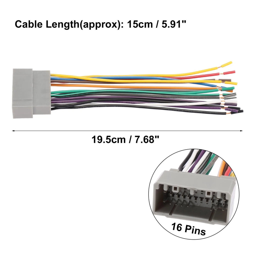 Car CD Player Wire Harness Adapter for Chevrolet Chrysler Dodge (70-6502)