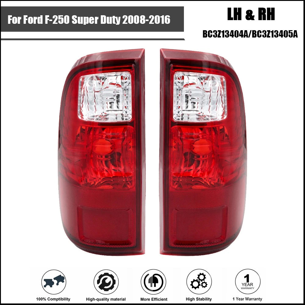 Tail Lights for Ford F-250 Super Duty (2008–2016) Left & Right Halogen