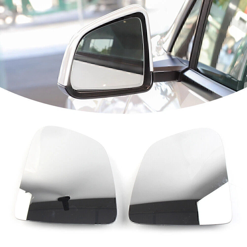 1 Pair White Front Lens Heating Waterproof Rearview Mirror for Tesla Model Y (2020–2023)