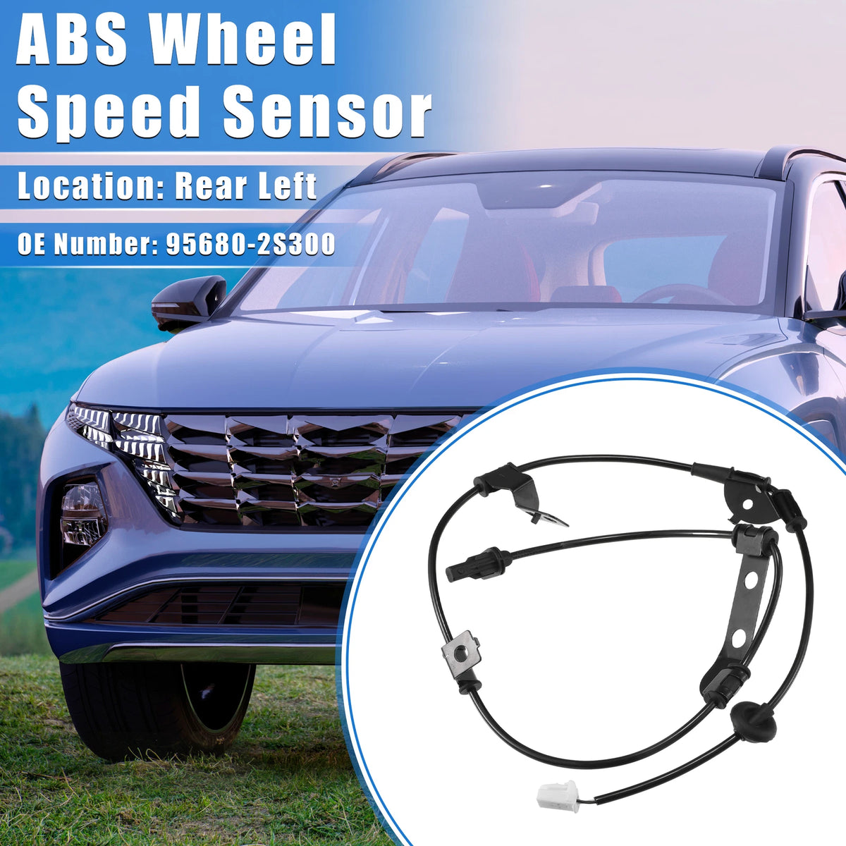 ABS Wheel Speed Sensor for Hyundai Tucson (2010–2015) Rear Left No. 95680-2S300