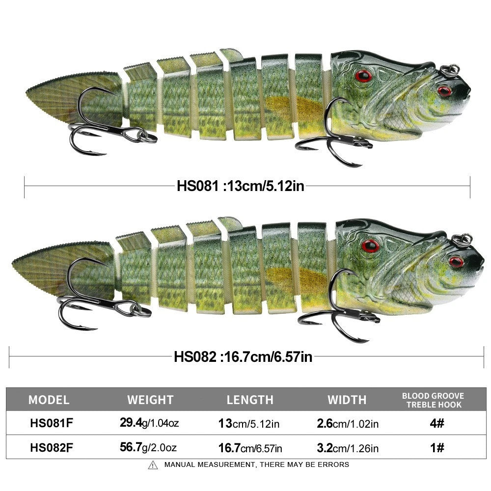 Jointed Swimbait Lure for Better Casting Distance