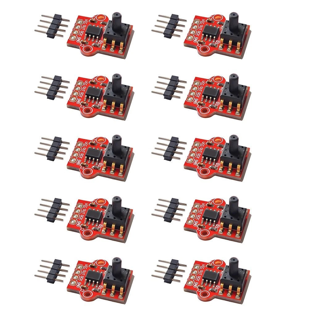 10 Pcs Pressure Sensor 0-40KPa 19x18mm PCB Size 3.3V to 5V