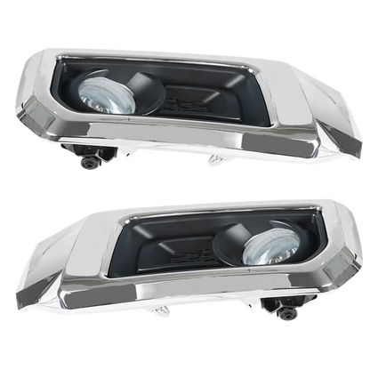 Set of 2 Front Fog Lights with Chrome Bezel for Toyota 4Runner (2014–2021)