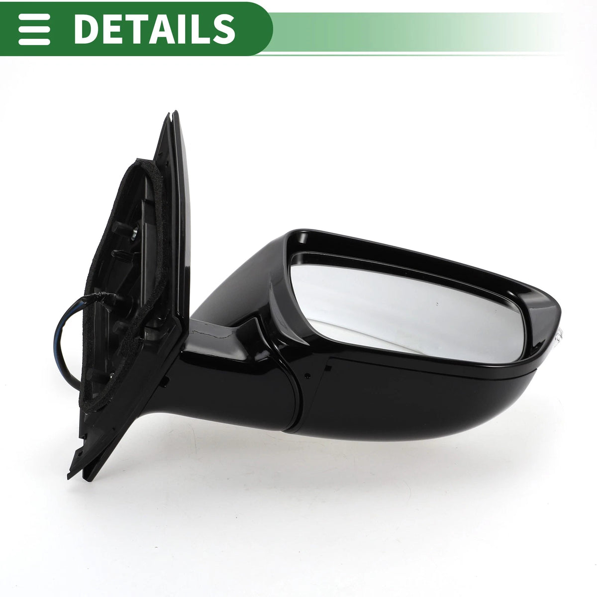 Right Side Door Mirror for Nissan Murano (2015–2020) Manual Folding Black