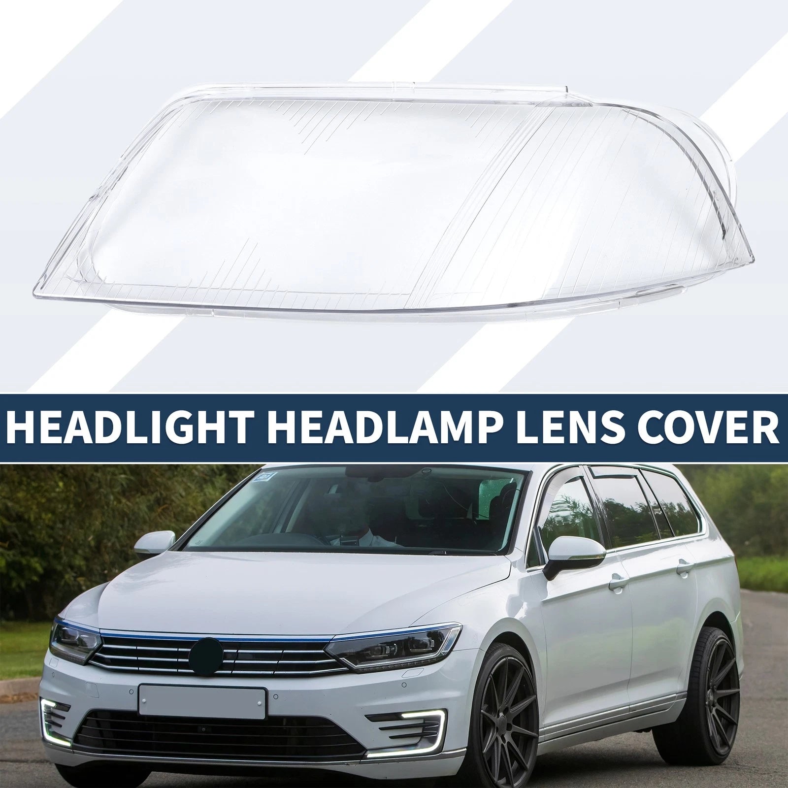Headlight Lens Cover Front Left for Volkswagen Passat B5.5 (2001–2005)