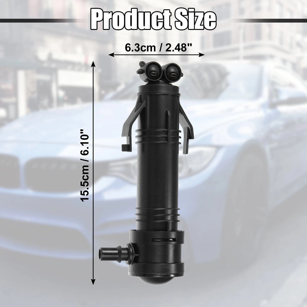 Front Left Headlight Washer Nozzle Sprayer Jet Black for Volkswagen Tiguan (2017–2024)