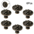 6X Flower Shape Drawer Knob Pull Handle for Kitchen Cabinet (Vintage)