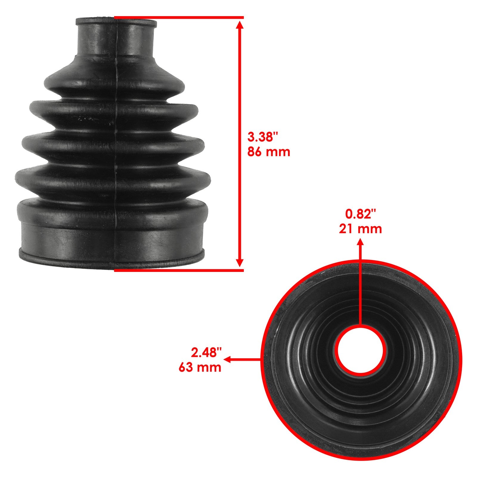 Front Axle In Out CV Boot Kit Replacement for John Deere RSX850i (2017–2024)