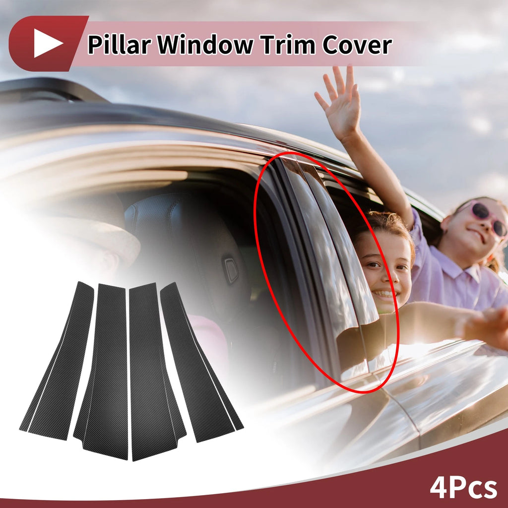 4 Pcs Door Pillar Window Trim Replacement for Toyota Alphard (2015–2023)