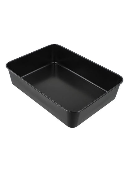 Deep Black Carbon Steel Baking Pan for Brownies Cakes Casseroles (26x19x6cm)