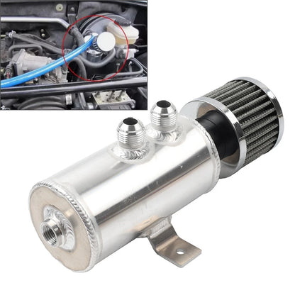 Universal 750ml Chrome Baffled Oil Catch Can Oil Separator with Breather Filter