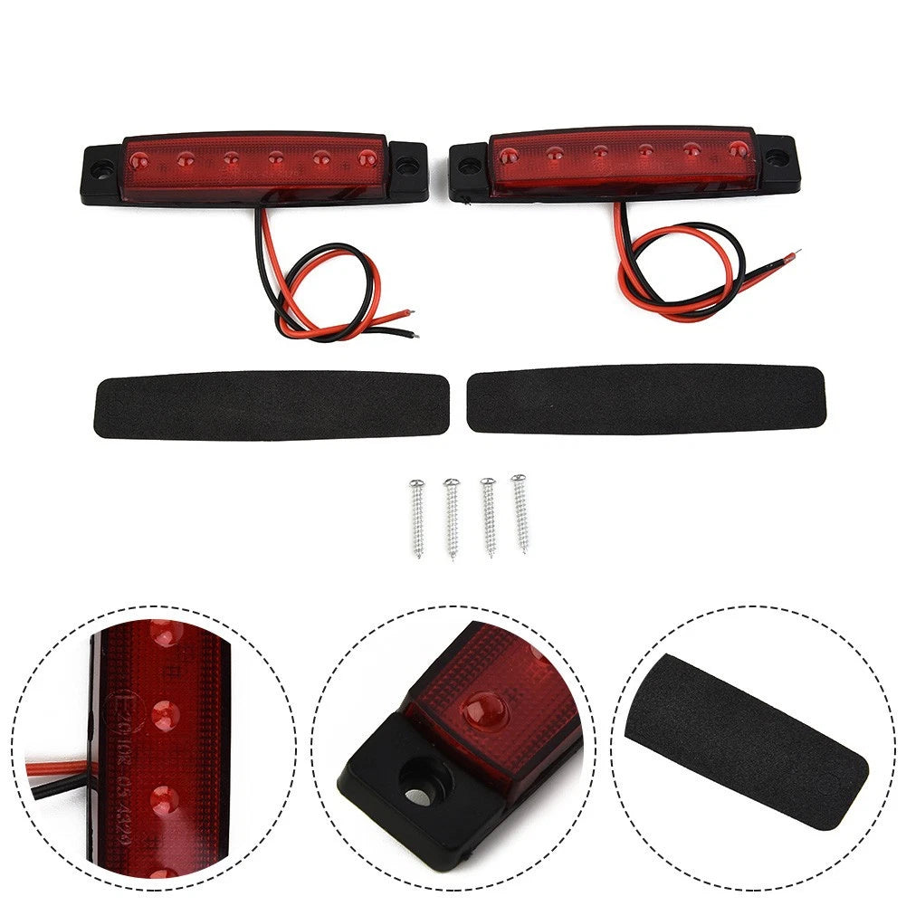 6 LED Tail Brake Light Lamp Kit for Trailer (8.3")