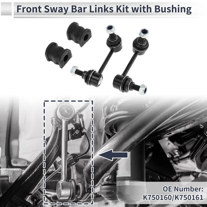 Front Stabilizer Bar Links Set of 2 with Bushing for Mazda CX-9 (2007–2021) No.K750160
