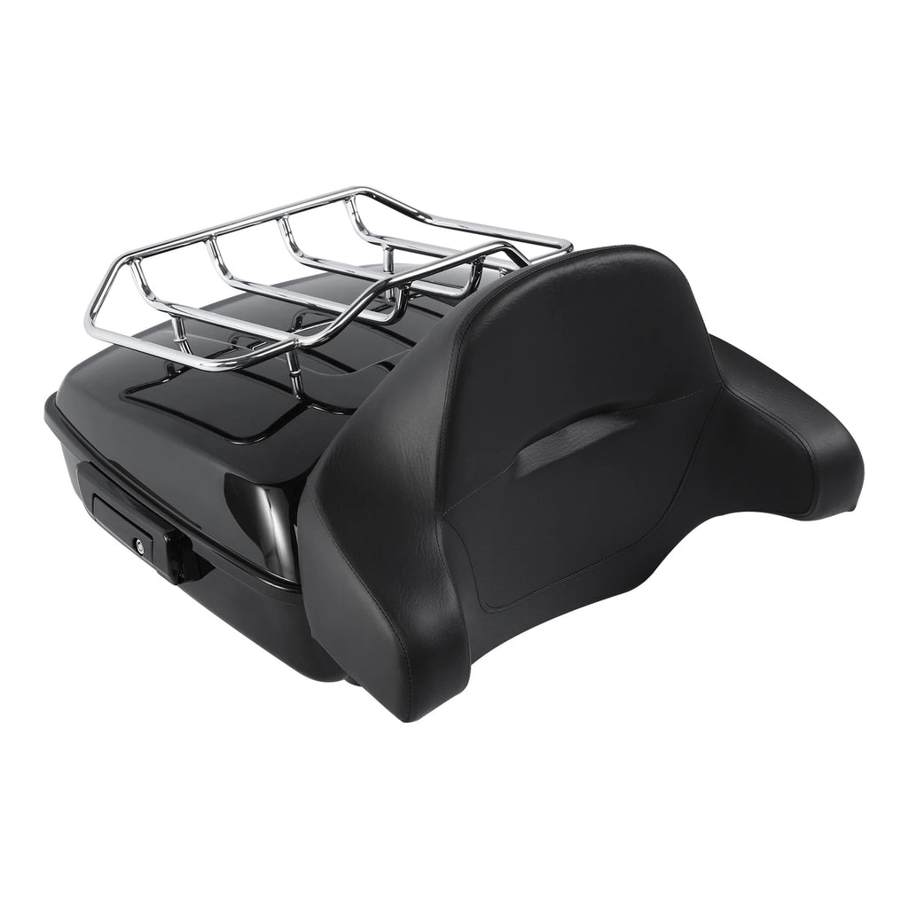 Chopped Trunk Pad + Mount Rack for Harley Fatboy FLSTF (2008–2017)
