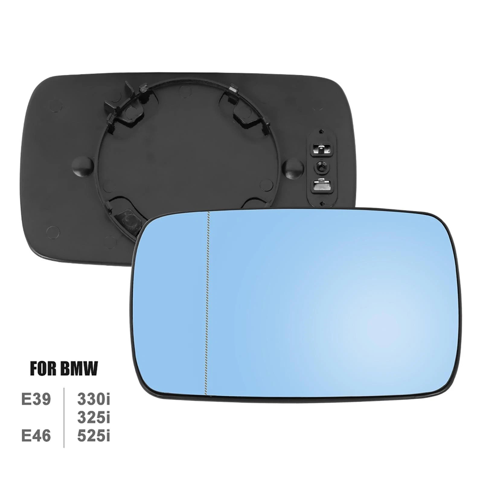 Left Side Heated Mirror w Backing Plate for BMW E39 E46 330i 325i (1998–2005)