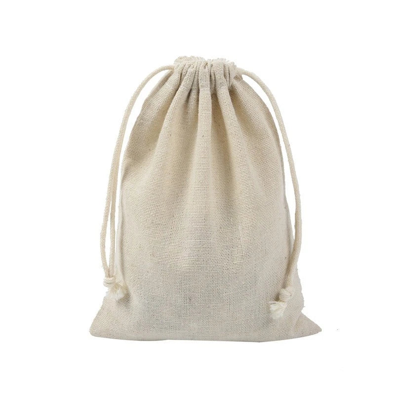 20X Cotton Drawstring Bags for Home Storage Organizer