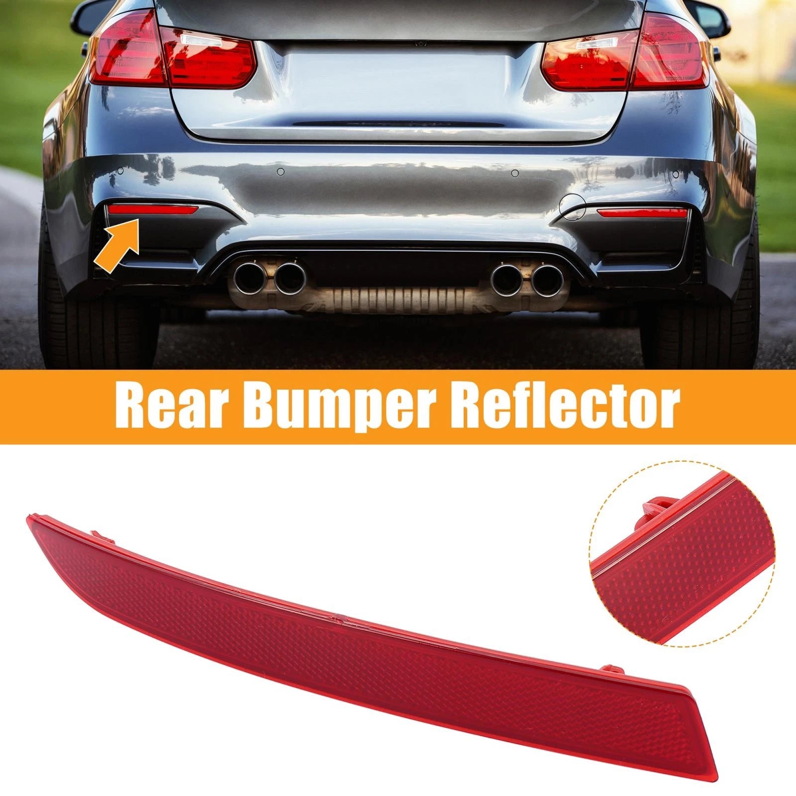 Rear Bumper Reflector Strip Cover Left Side for BMW 550i 535i (2011–2017)