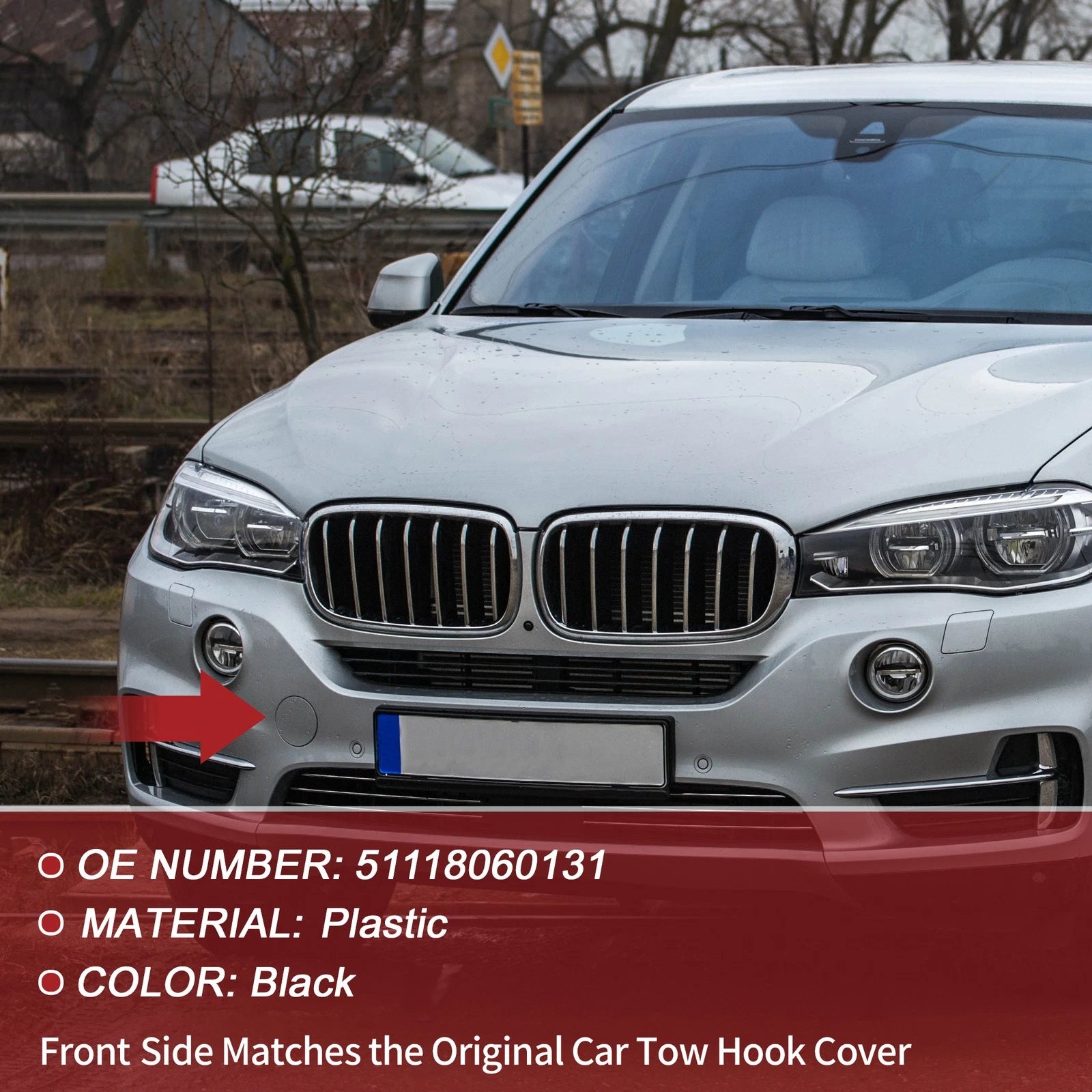 Front Tow Hook Cover Replacement for BMW X5 F15 M (2014–2018)