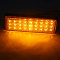 2X Universal Yellow Rectangle LED Reflector Turn Signal Tail Brake Light