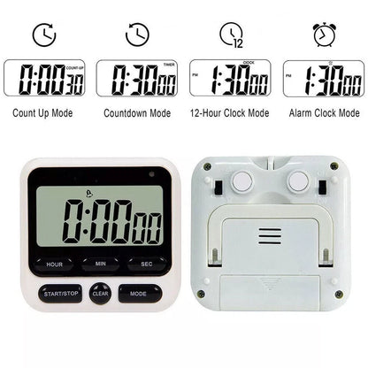 Digital Kitchen Timer with Loud Alerts and Memory Function