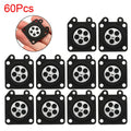 60Pcs Carburetor Metering Diaphragm Repair for Walbro (95-526, 95-526-9)