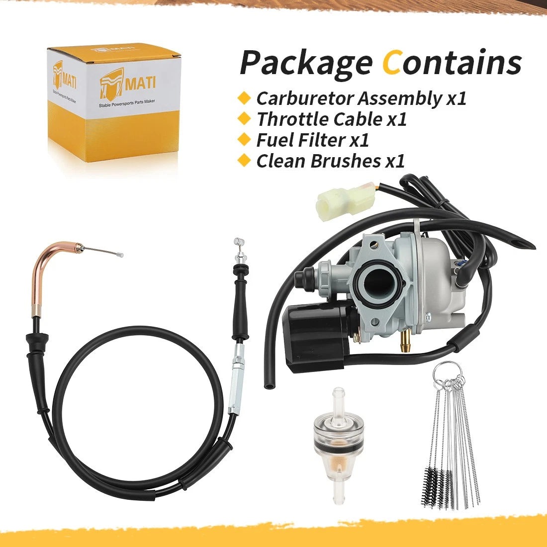Carburetor Assembly 15004-Y006 for Kawasaki KFX90 KFX50 (2007–2024) w/ Throttle Cable