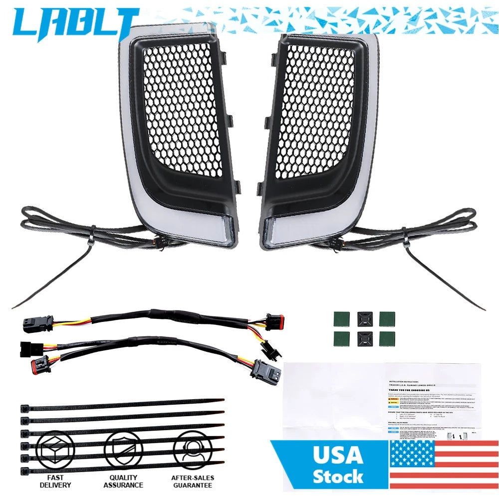 LED Running Light/Turn Signal Grills for Harley Electra Glide (2014–2023)