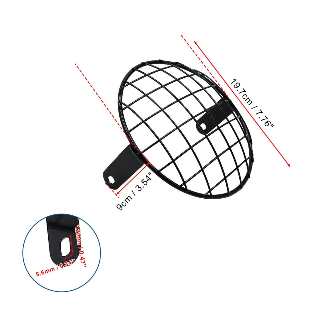 Headlight Mesh Grill Cover for Harley (7.8")
