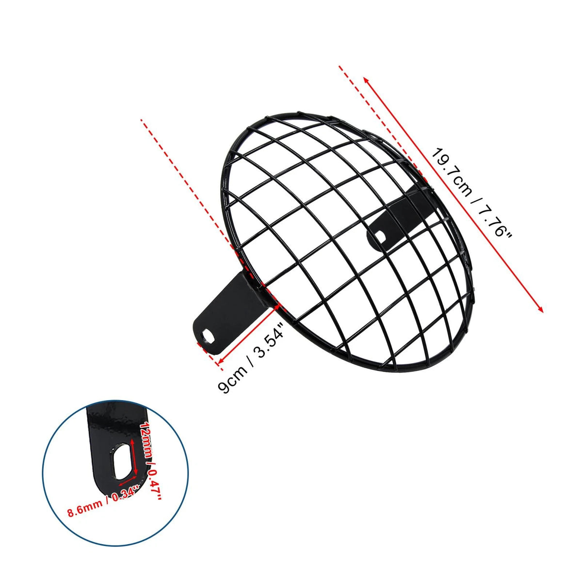 Headlight Mesh Grill Cover for Harley (7.8")