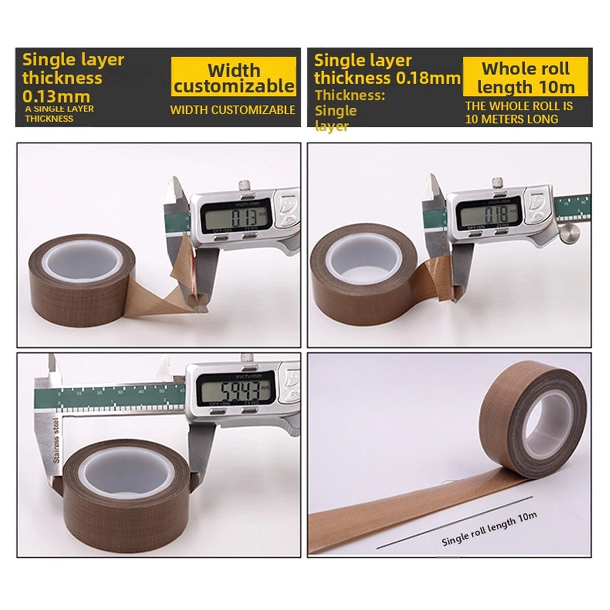 Anti-Static Black High Temp Tape for Vacuum Sealer (No Part Numbers)