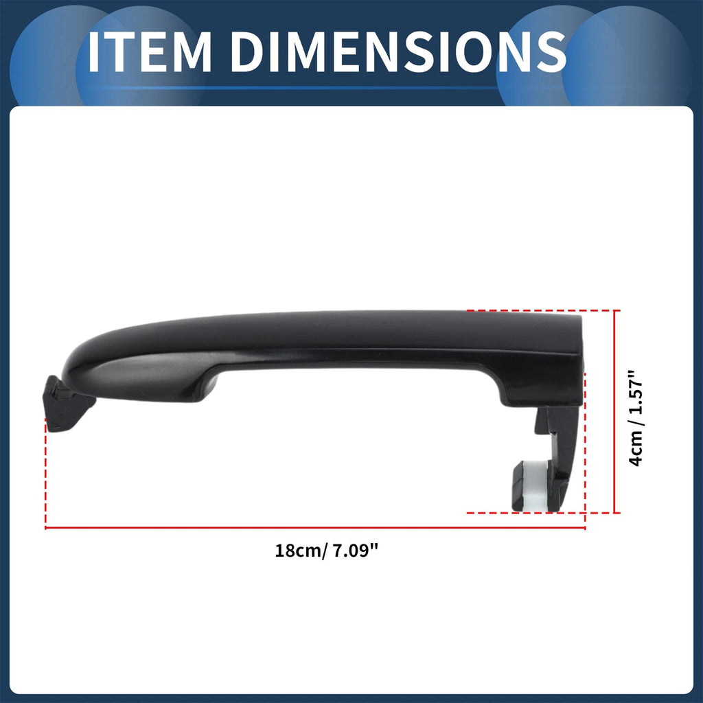 Exterior Door Handle Front Left for Hyundai Sonata (2005–2010) 1 Set