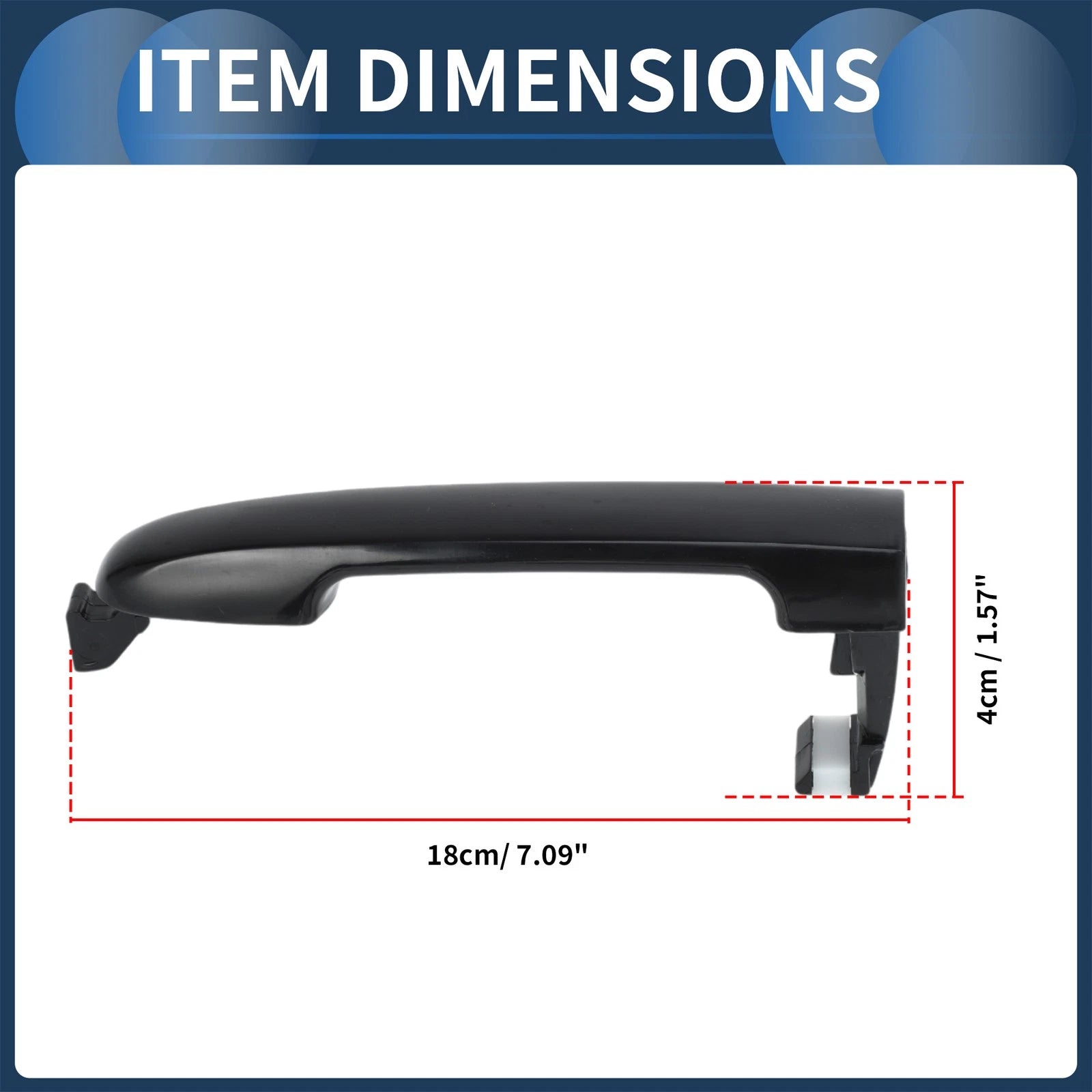 Exterior Door Handle Front Left for Hyundai Sonata (2005–2010) 1 Set
