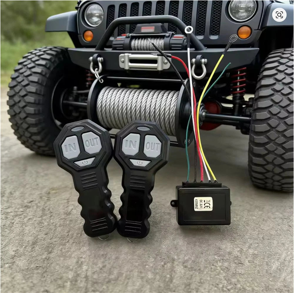 Wireless Remote Control Switch for Universal 12V 24V Winch (98ft/30m)
