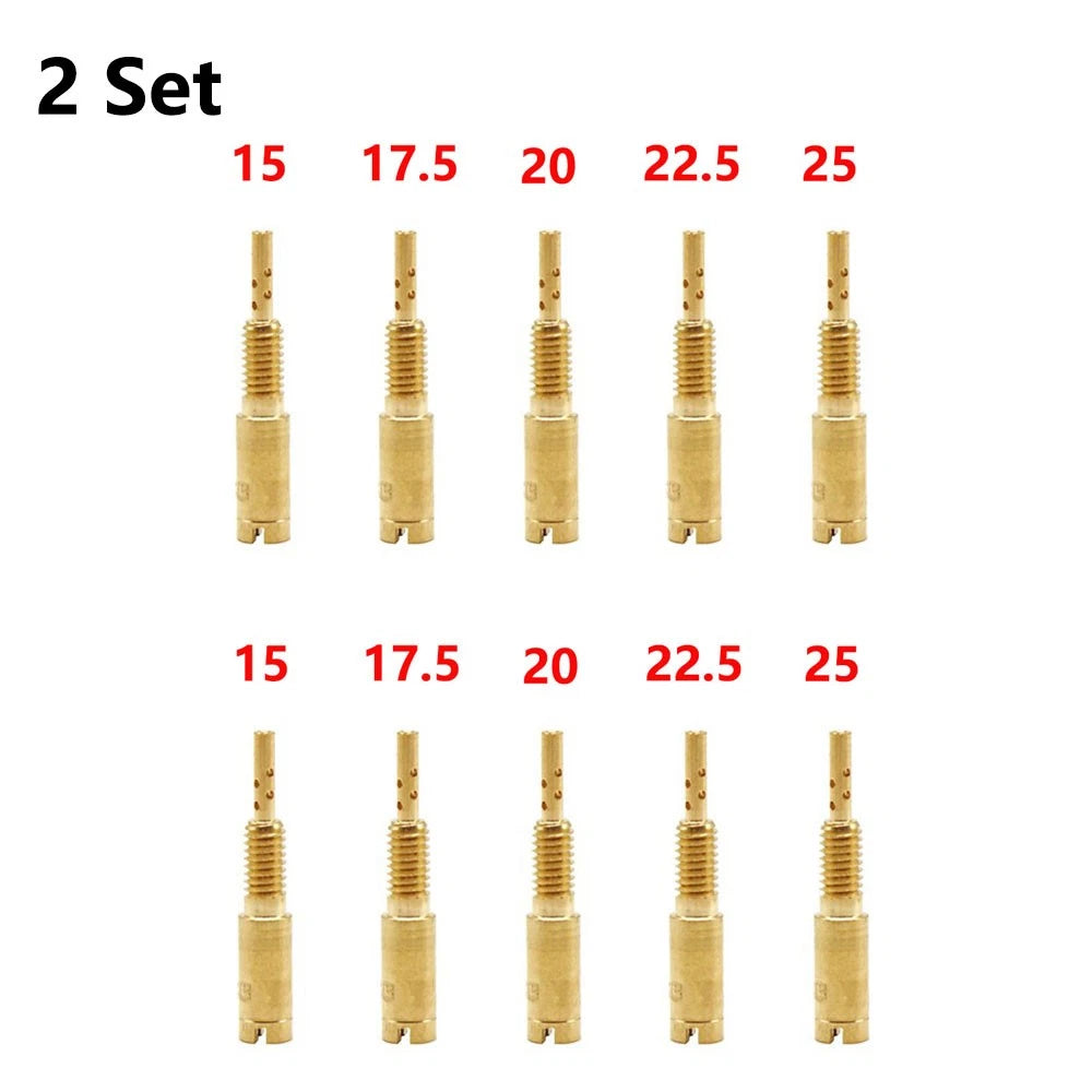 10pc Motorcycle Carburetor Pilot Slow Jet Kit For Mikuni TM VM28/486 HSR42/45/48