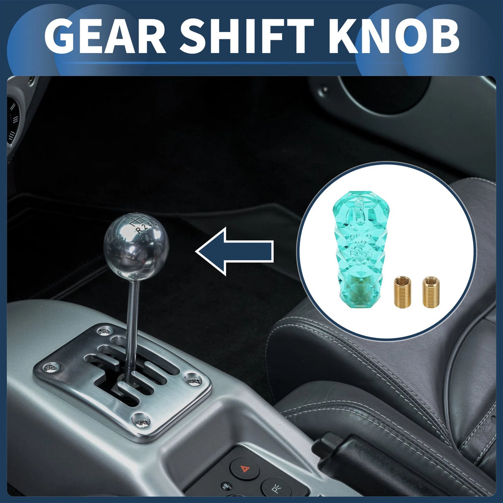 Crystal Gear Shift Knob with 2 Adapters for Universal Fit (10cm)